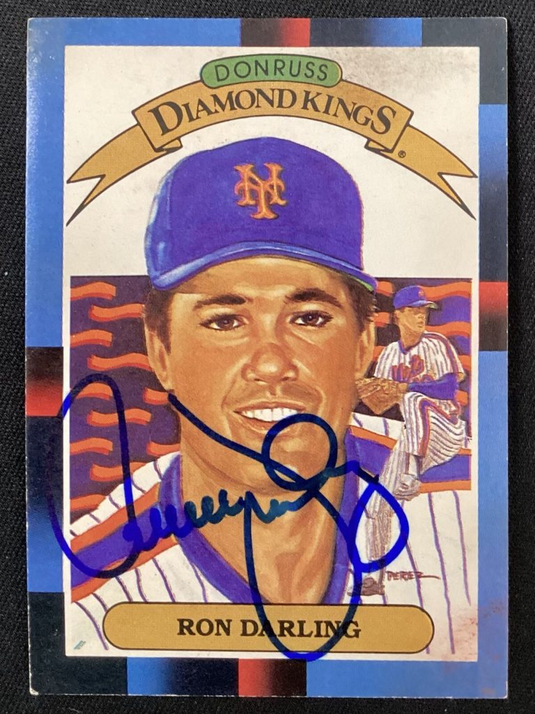 Ron Darling Signed 1985 Donruss Diamond Kings #6 Card NewYork Mets Autograph TPG