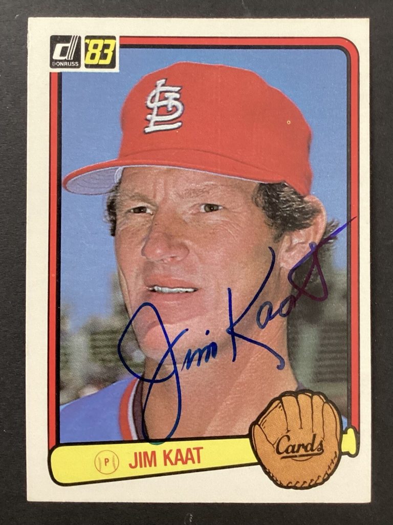 Jim Kaat Signed 1983 Donruss #343 Baseball Card St Louis Cardinals Autograph TPG