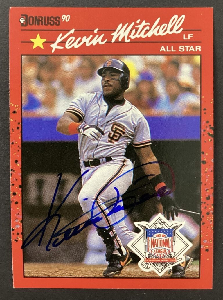 Kevin Mitchell Signed 1990 Donruss #715 Baseball Card SF Giants Autograph TPG