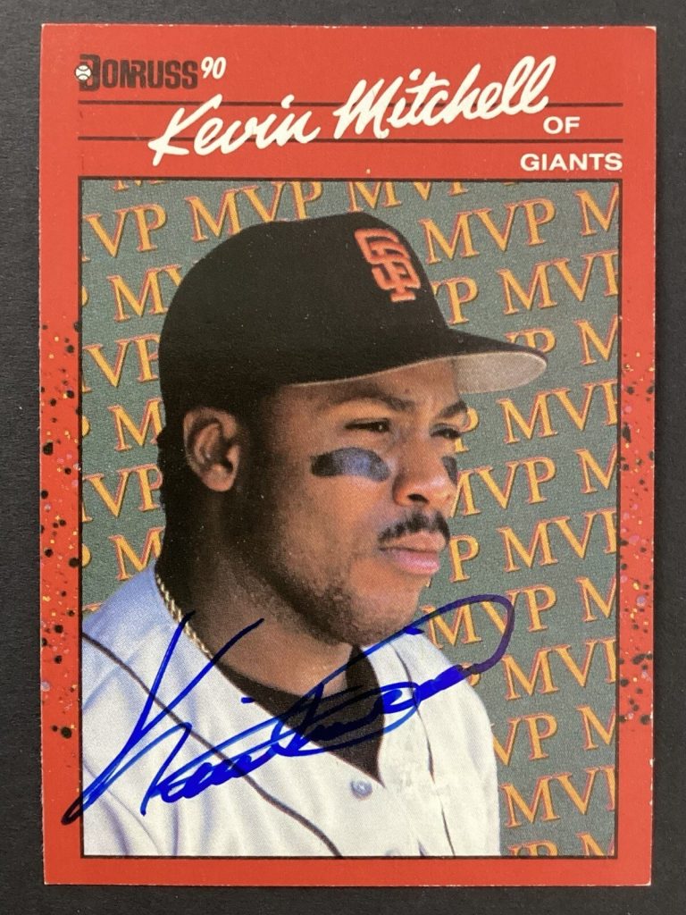 Kevin Mitchell Signed 1990 Donruss #BC-11 Baseball Card SF Giants Autograph TPG