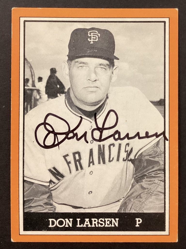 Don Larsen Signed 1981 TCMA Ltd #026 Baseball Card Giants NYY Autograph TPG