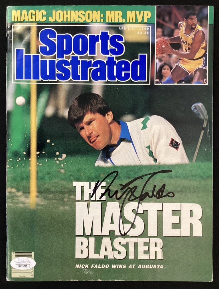 Nick Faldo Signed Sports Illustrated 4/17/89 No Label Golf Masters PGA Auto JSA