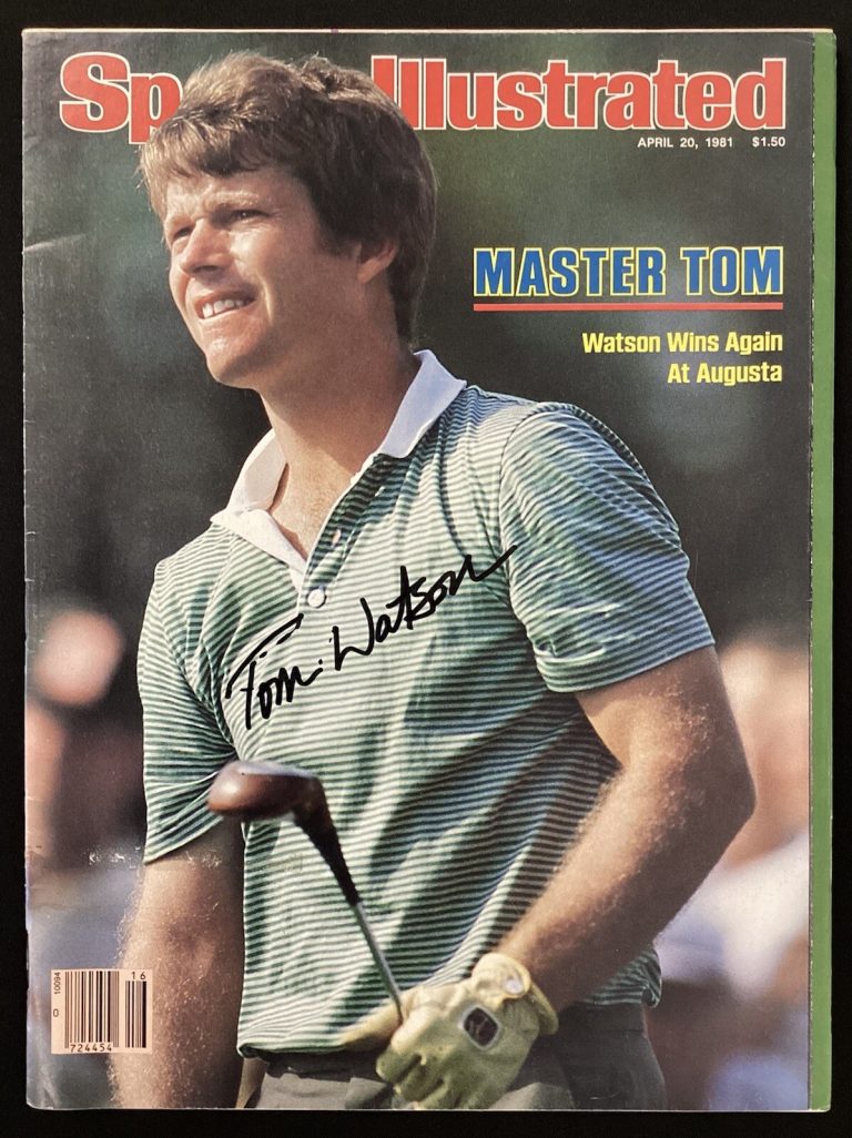 Tom Watson Signed Sports Illustrated 4/20/81 No Label Golf PGA Masters Auto JSA