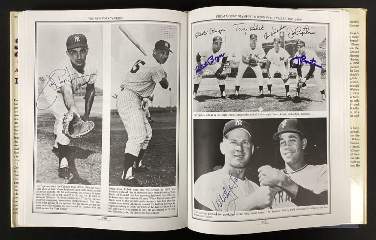 Whitey Ford Signed Book The New York Yankees HCB P Rizzuto Y Berra +41 Autos JSA