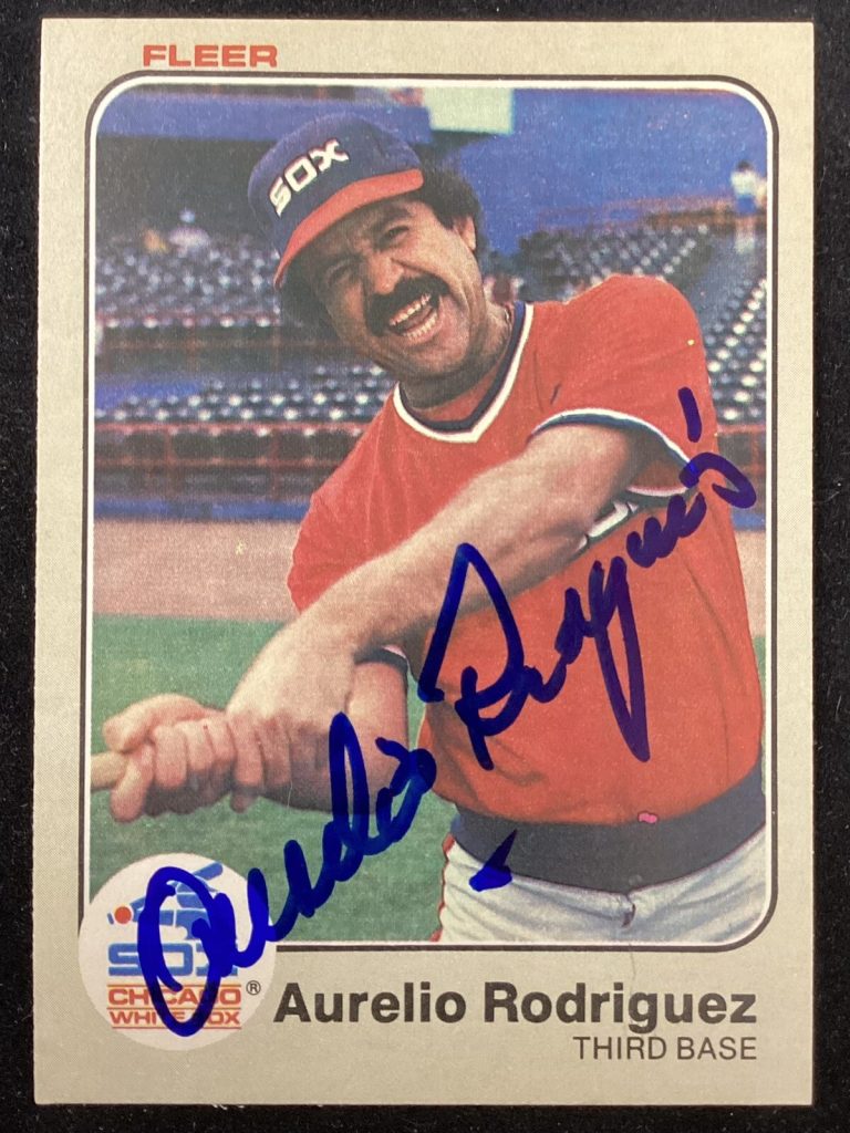 Aurelio Rodriguez Signed 1983 Fleer #249 Baseball Card White Sox Autograph TPG