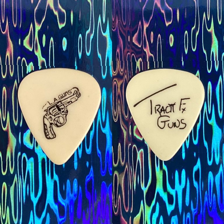 L.A. LA Guns Band Logo Guitar Pick Tracii Guns Custom Tour Model RARE Vintage