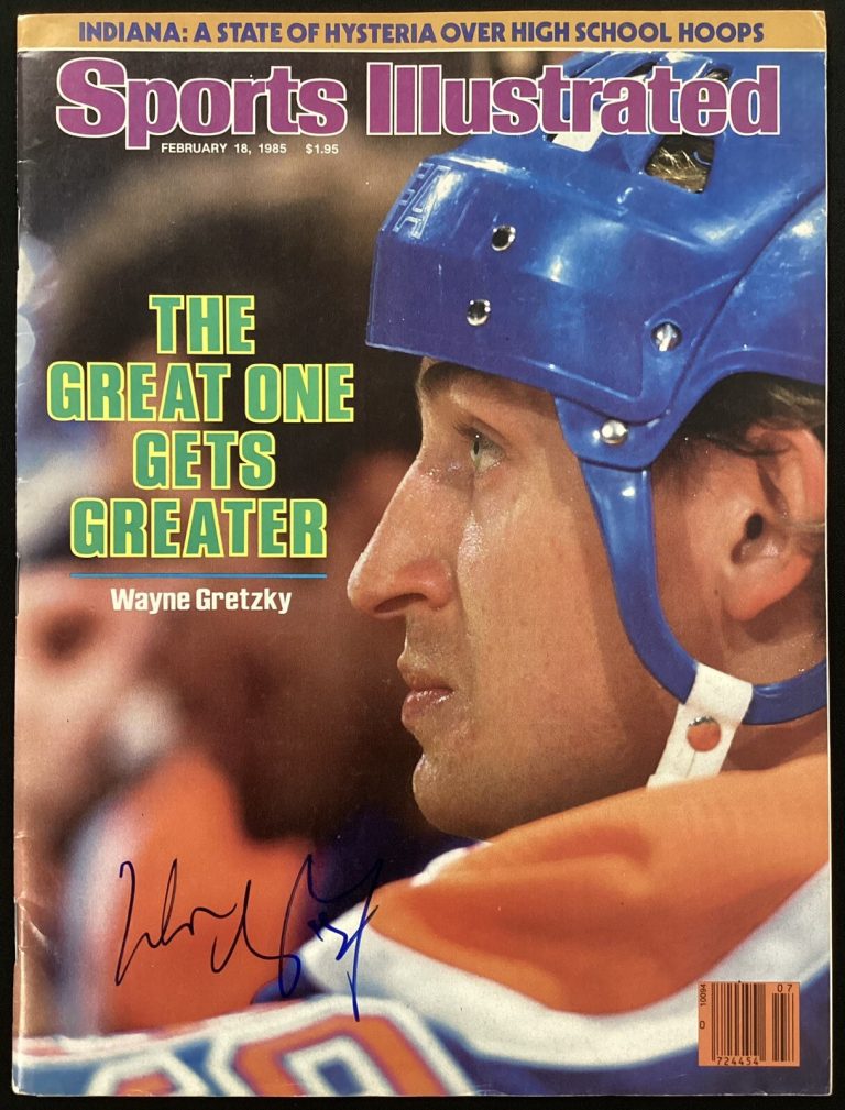 Wayne Gretzky Signed Sports Illustrated 2/18/85 No Label Oilers HOF NYR Auto JSA