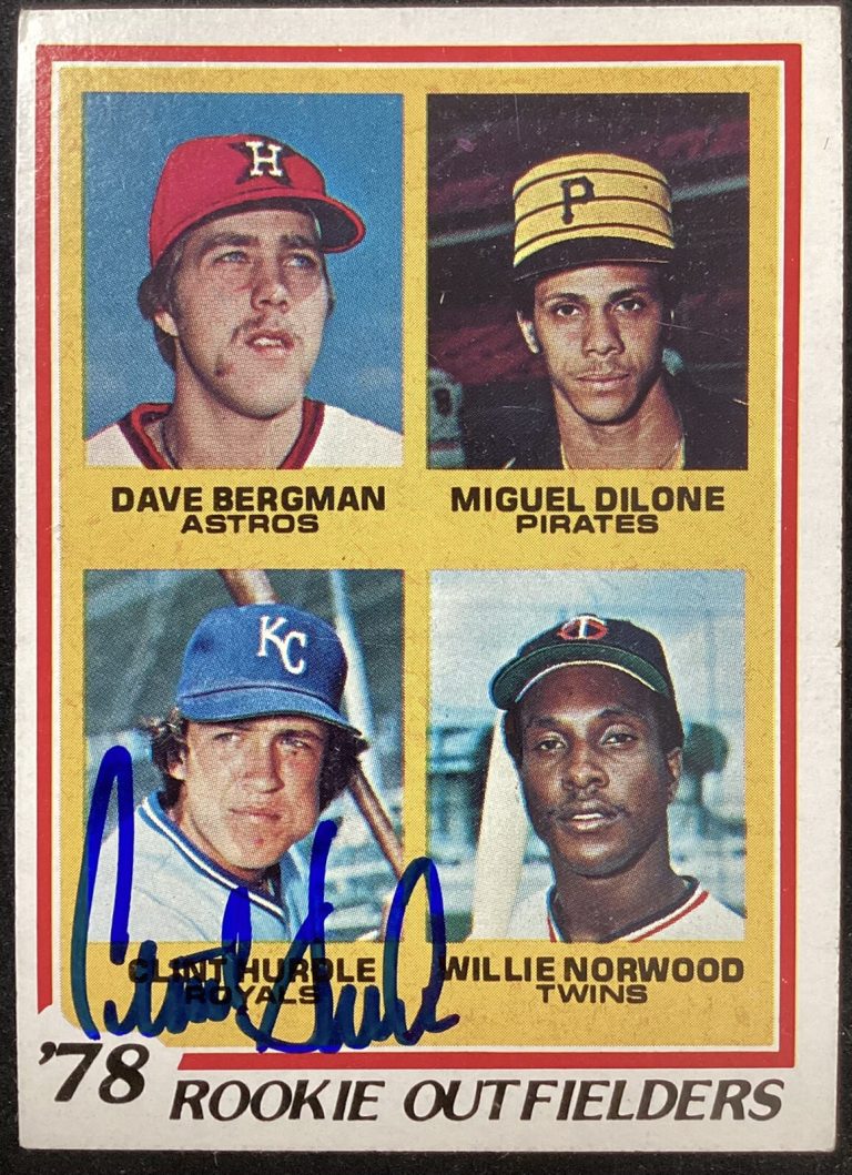 Clint Hurdle Signed 1978 Topps #705 Baseball Card KC Royals Autograph TPG