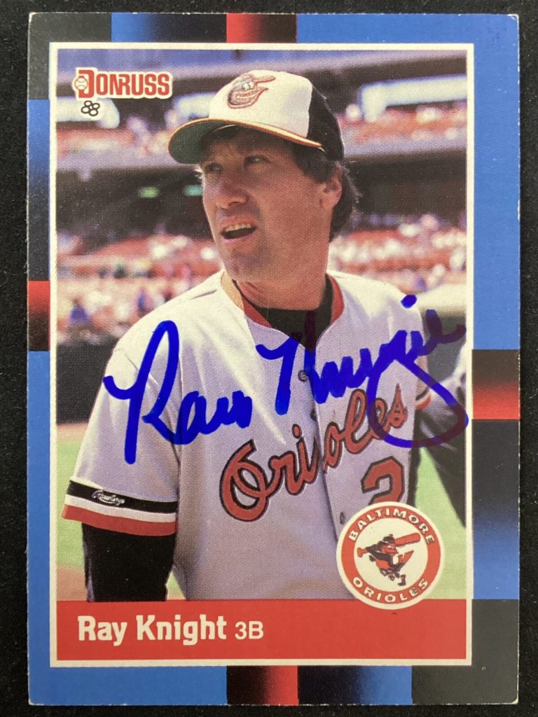 Ray Knight Signed 1988 Donruss #108 Baseball Card Baltimore Oriole Autograph TPG