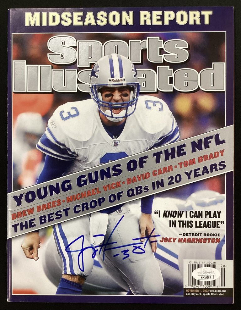 Joey Harrington Signed Sports Illustrated 11/11/02 No Label Lions Autograph JSA