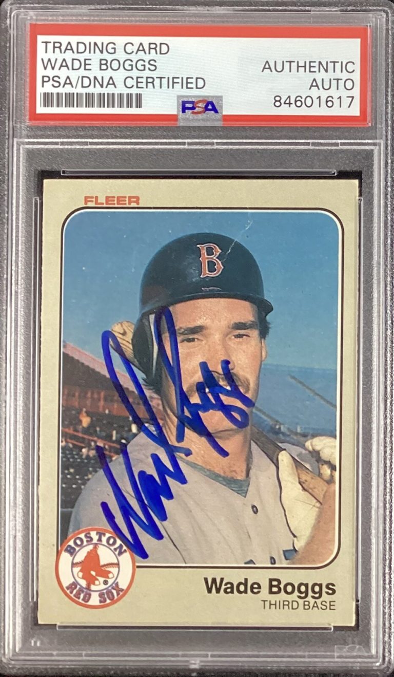 Wade Boggs Signed 1983 Fleer #179 Rookie Baseball Card RC Red Sox Auto PSA/DNA