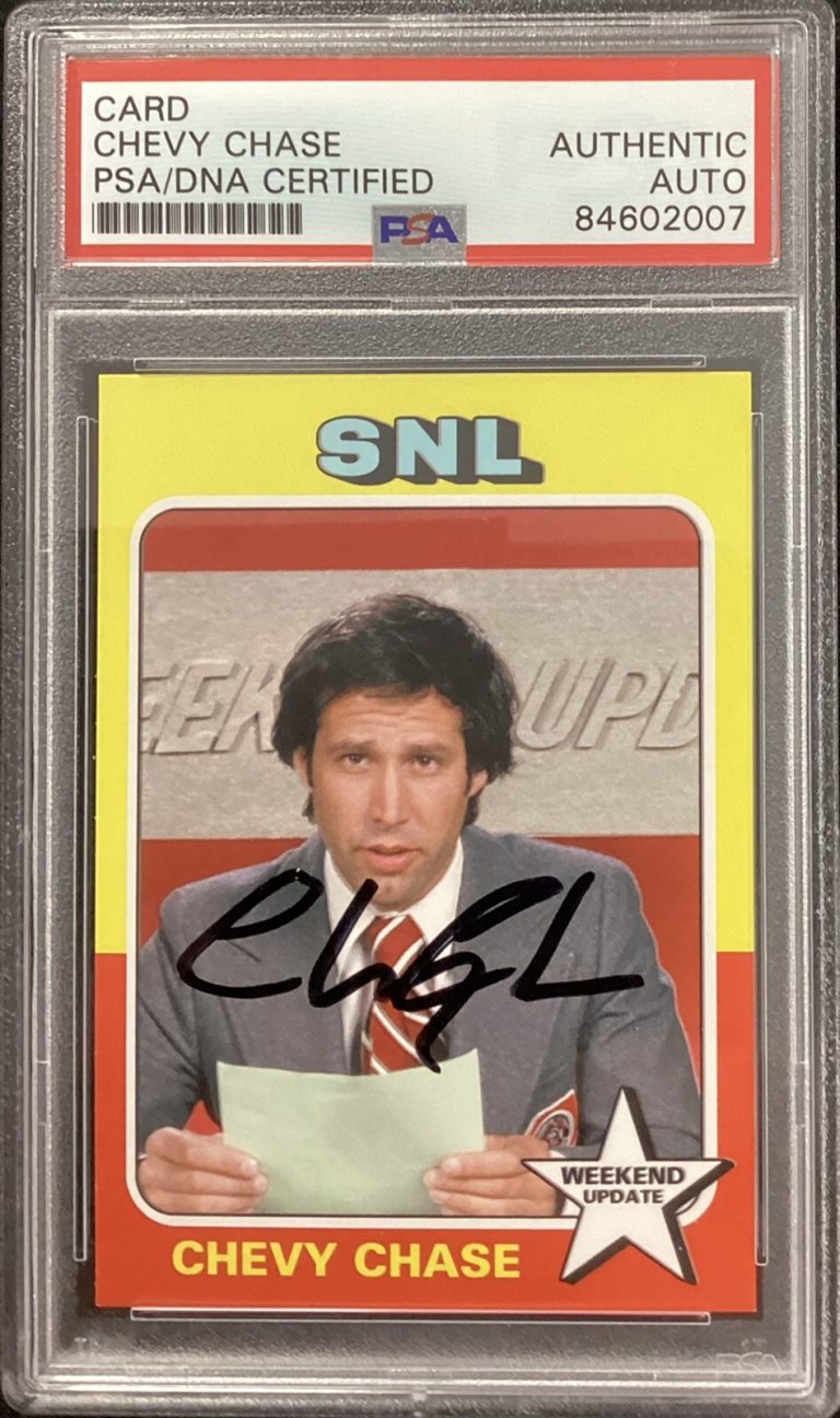 Chevy Chase Signed Card SNL Saturday Night Live Weekend Update Autograph PSA/DNA
