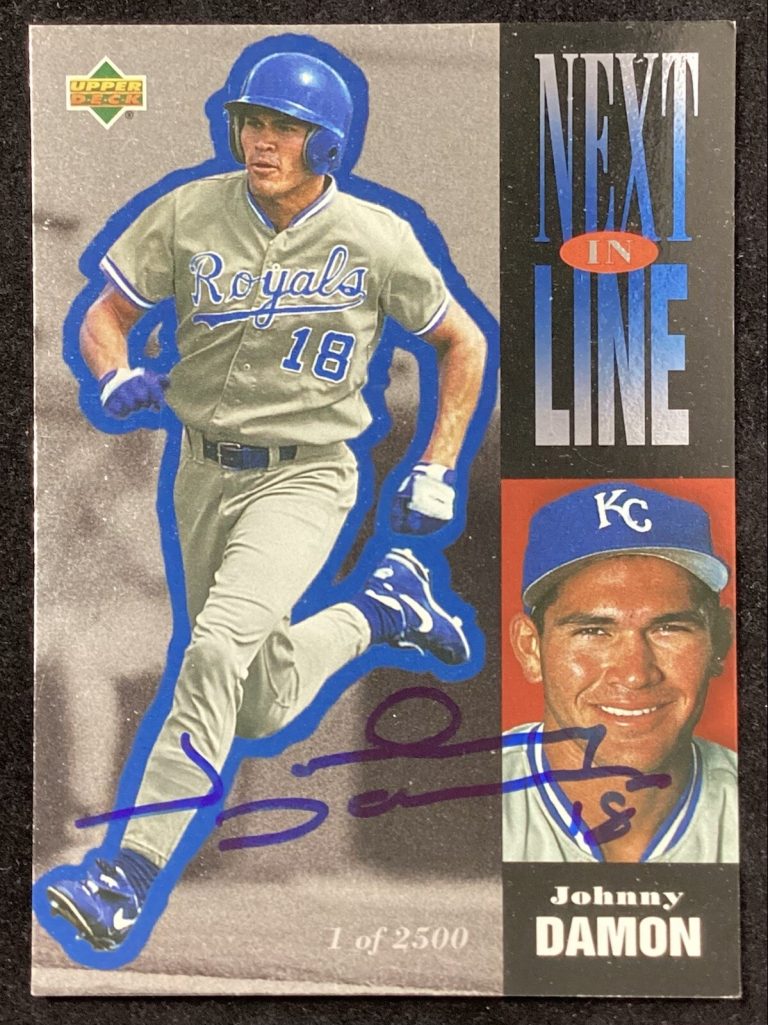 Johnny Damon Signed 1994 Upper Deck #4 Baseball Card Royals RedSox Autograph TPG