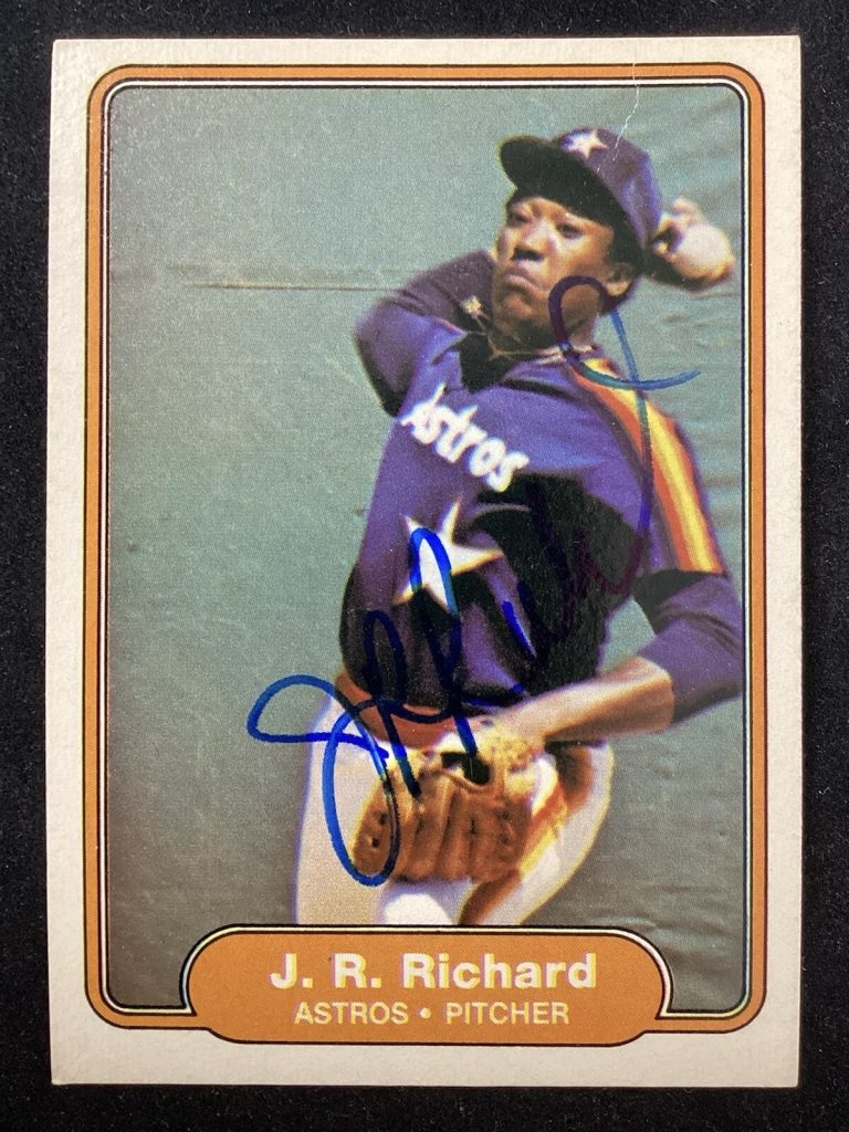 JR Richard Signed 1982 Fleer #226 Baseball Card Houston Astros Autograph TPG
