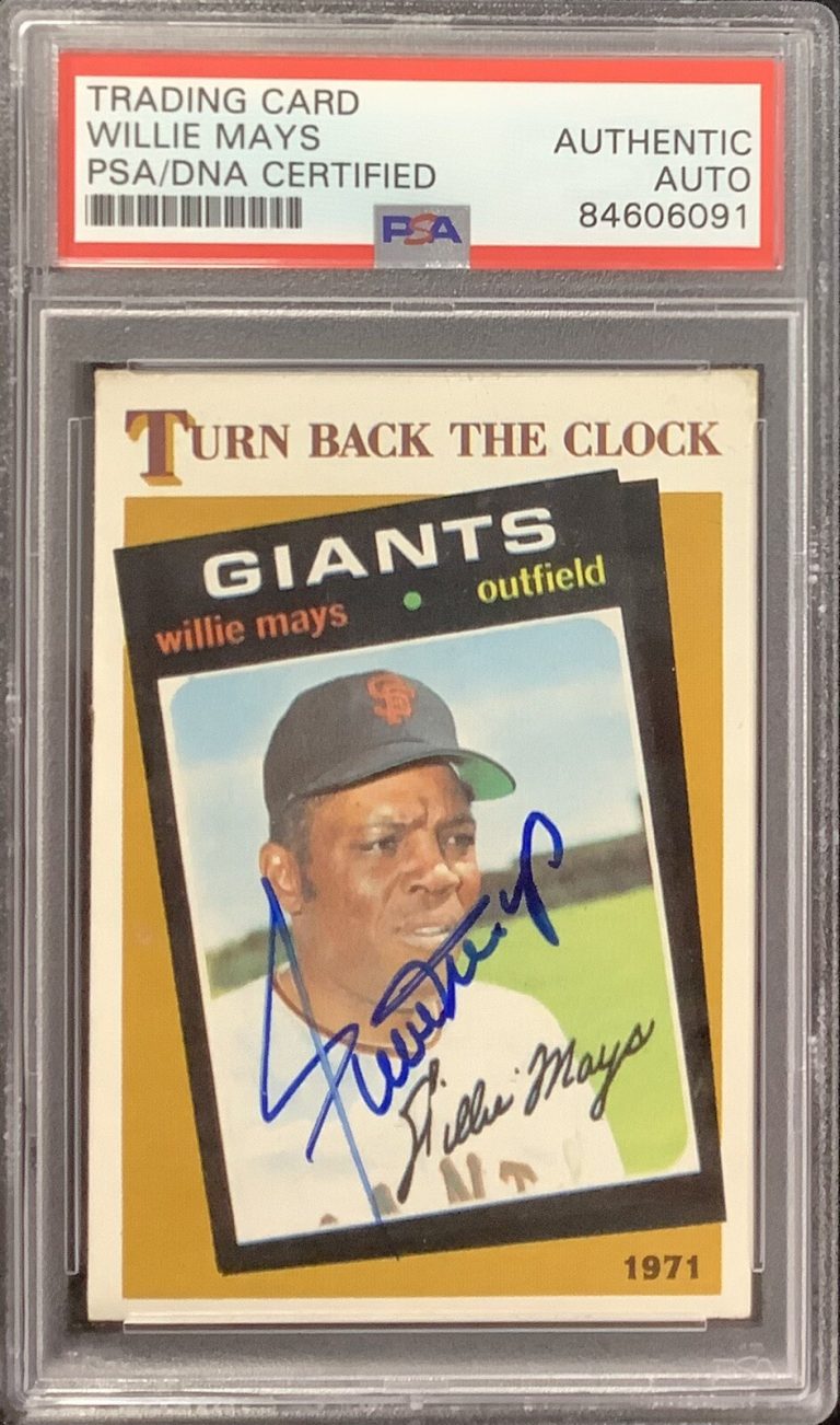 Willie Mays Signed 1986 Topps #403 Baseball Card Giants Autograph HOF PSA/DNA