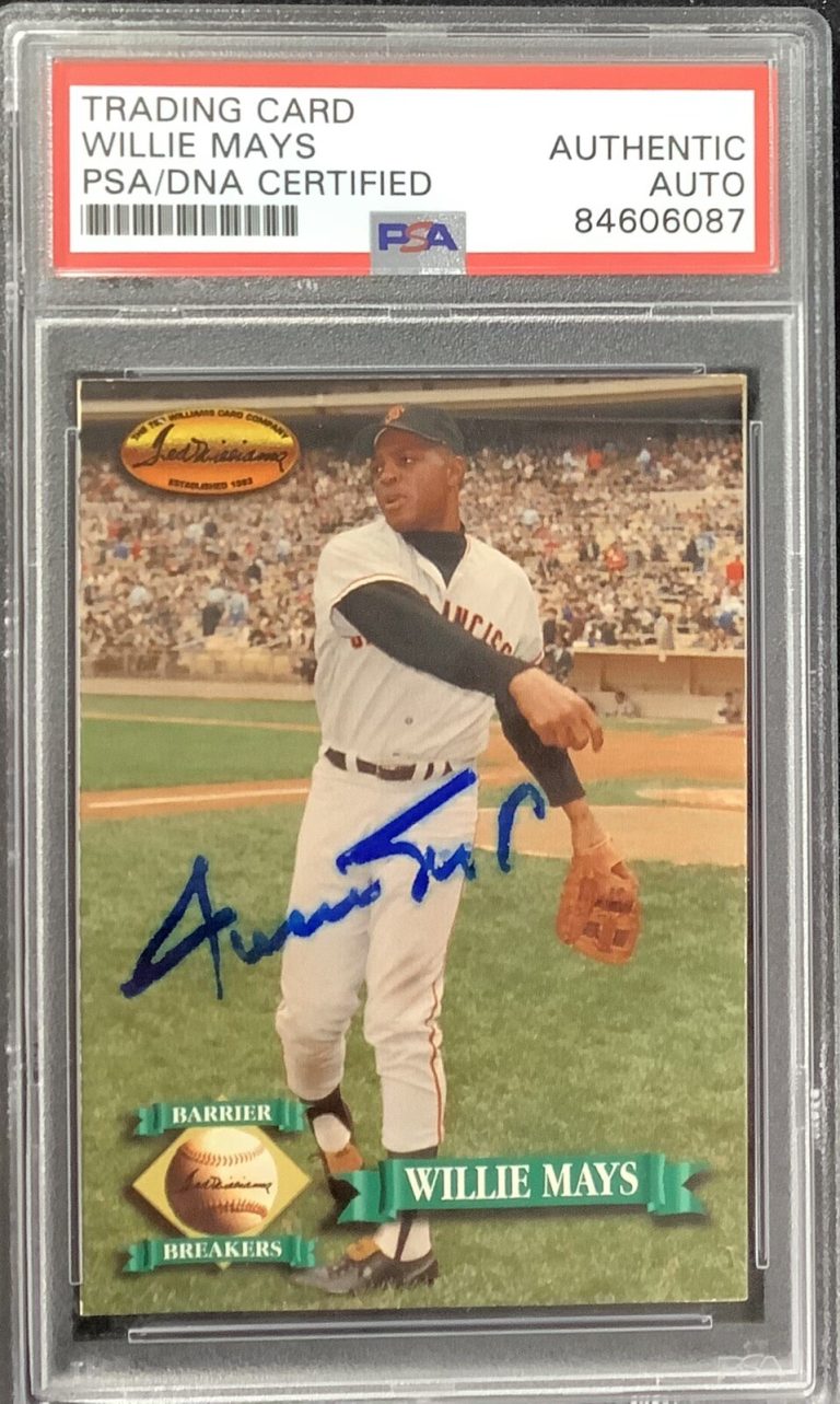 Willie Mays Signed 1993 Ted Williams #138 Baseball Card Giants Auto HOF PSA/DNA