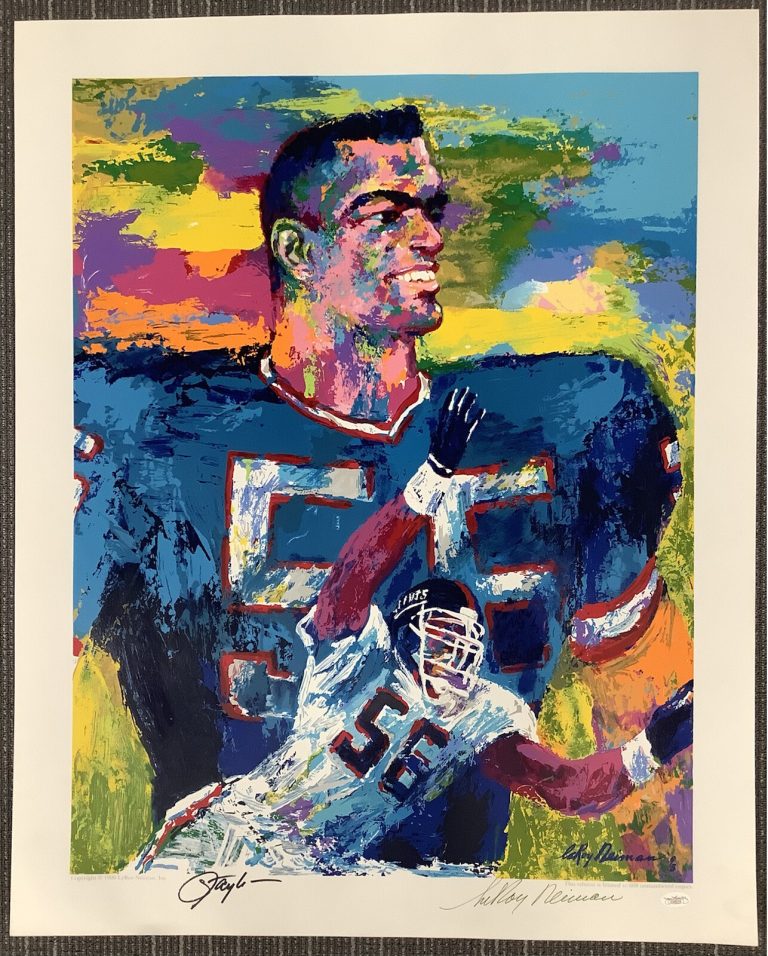 Lawrence Taylor Signed Litho LeRoy Neiman Art Autograph LE NY Giants HOF PSA/DNA