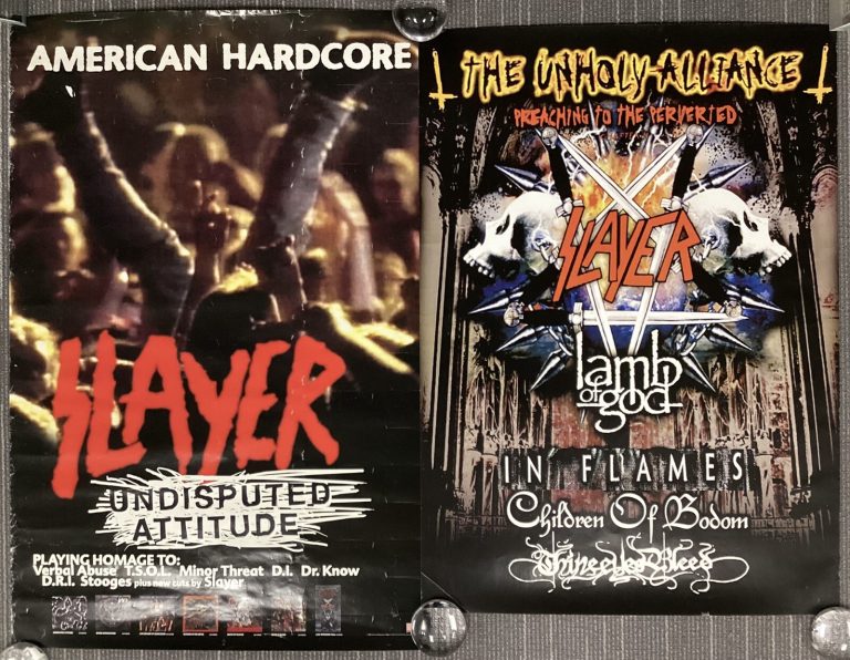 Slayer Poster Lot of 2 Album Promo Undisputed Attitude Jeff Hanneman Kerry King