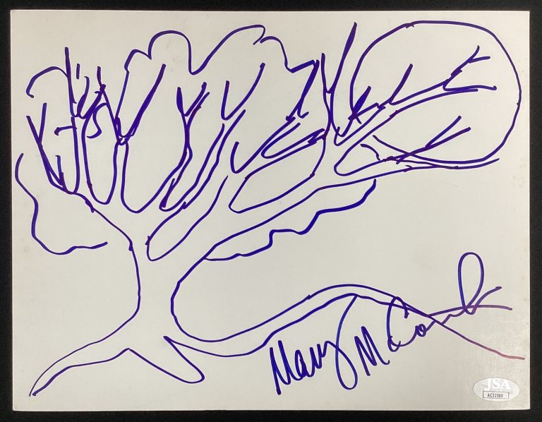 Mary McCormack Signed Sketch West Wing Actress 1408 Murder One Autograph JSA