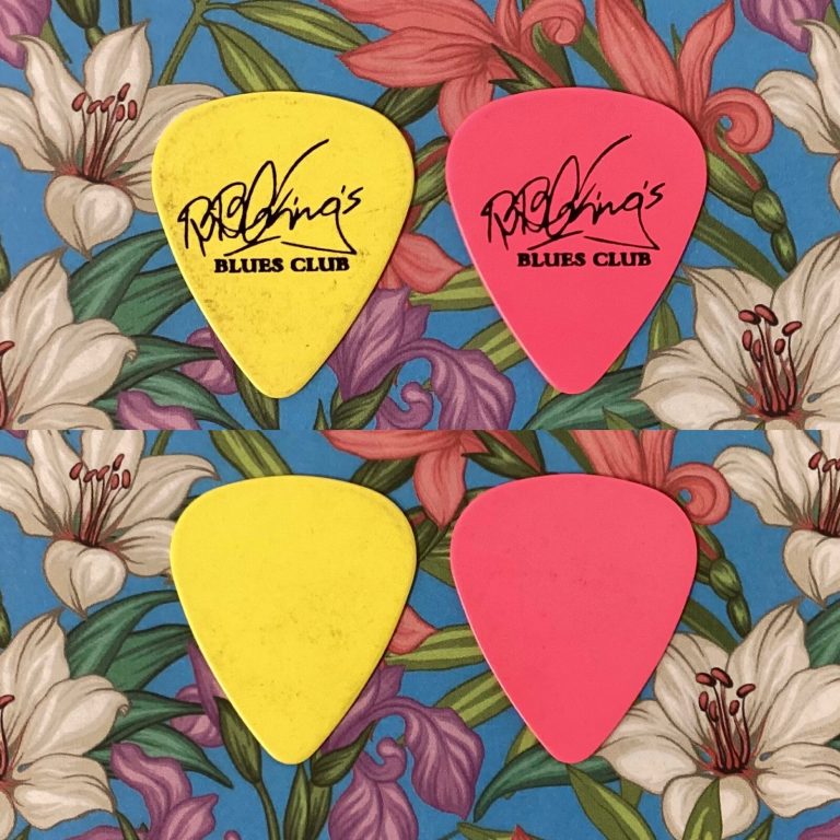 BB King Guitar Pick Lot of 2 King of Blues HOF Blues Club Custom Stage Model