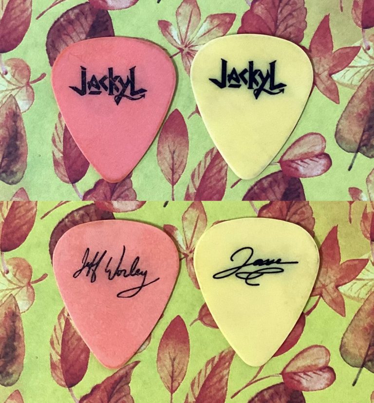 Jackyl Guitar Pick Lot of 2 Jeff Worley Jesse James Custom Sig Model 2002 Tour
