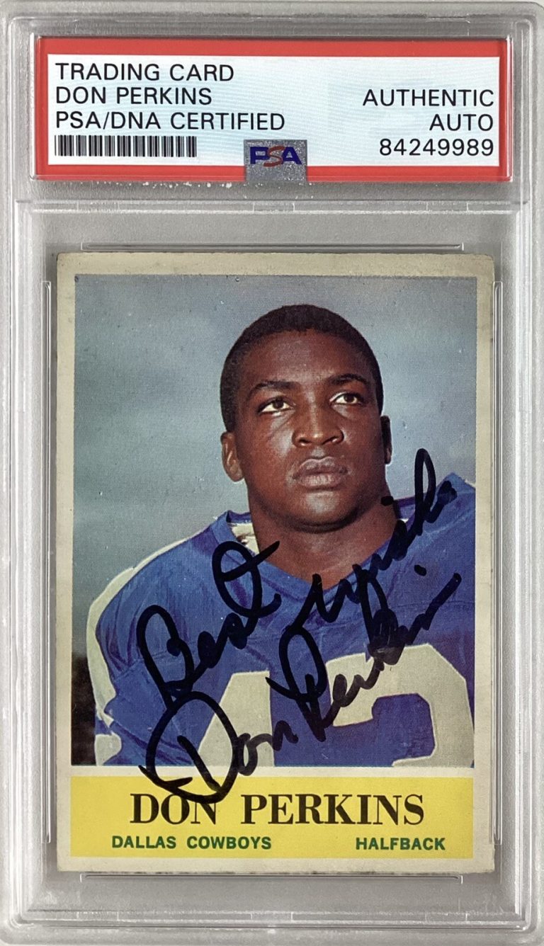 Don Perkins Signed 1964 Philadelphia #53 Football Card Cowboys Autograph PSA/DNA