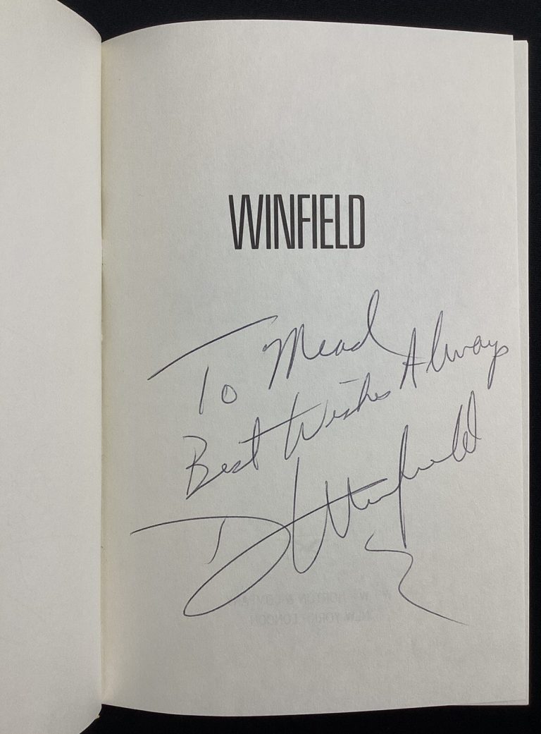 Dave Winfield Signed Book A Players Life HCB Baseball Yankees HOF Autograph TPG