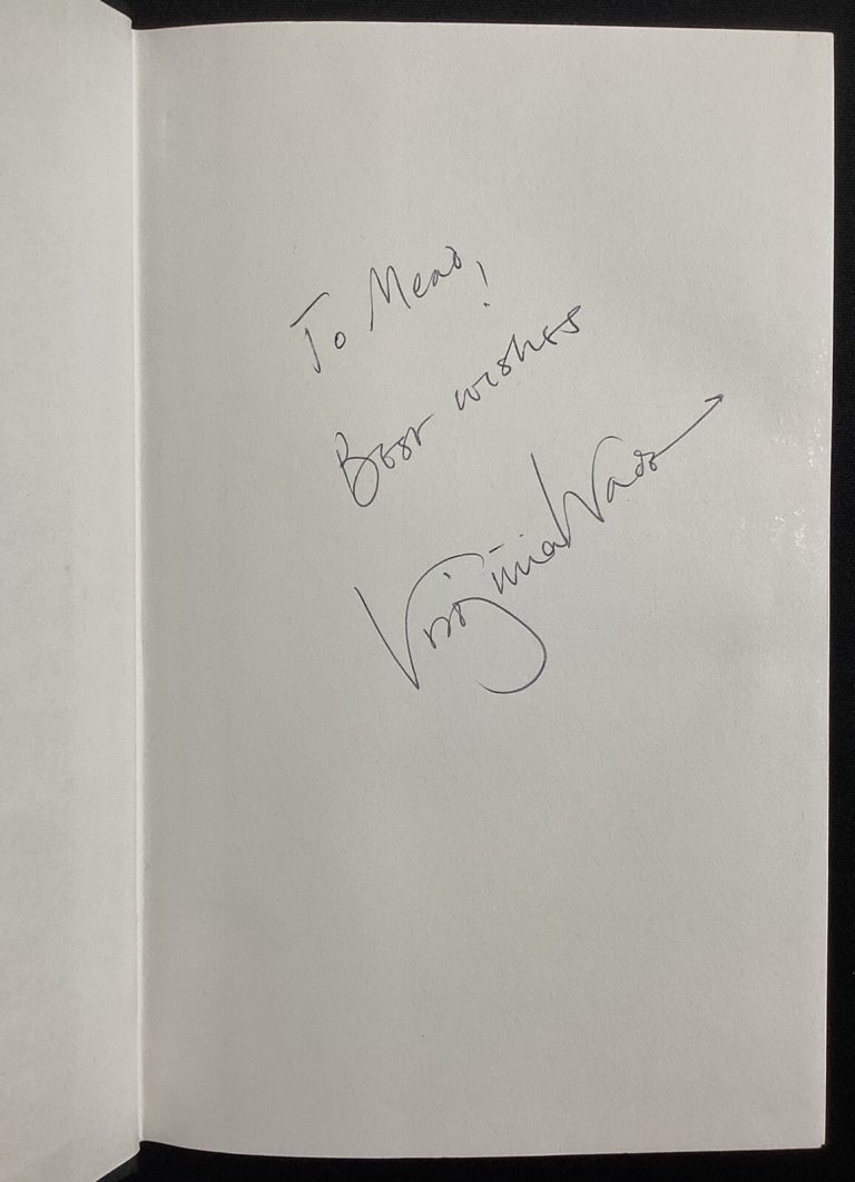 Virginia Wade Signed Book Courting Triumph HCB Tennis Open Wimbledon Auto TPG