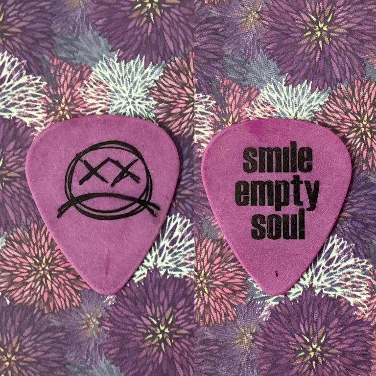 Smile Empty Soul Guitar Pick Dunlop Face Sean Danielsen Custom Stage Tour Model