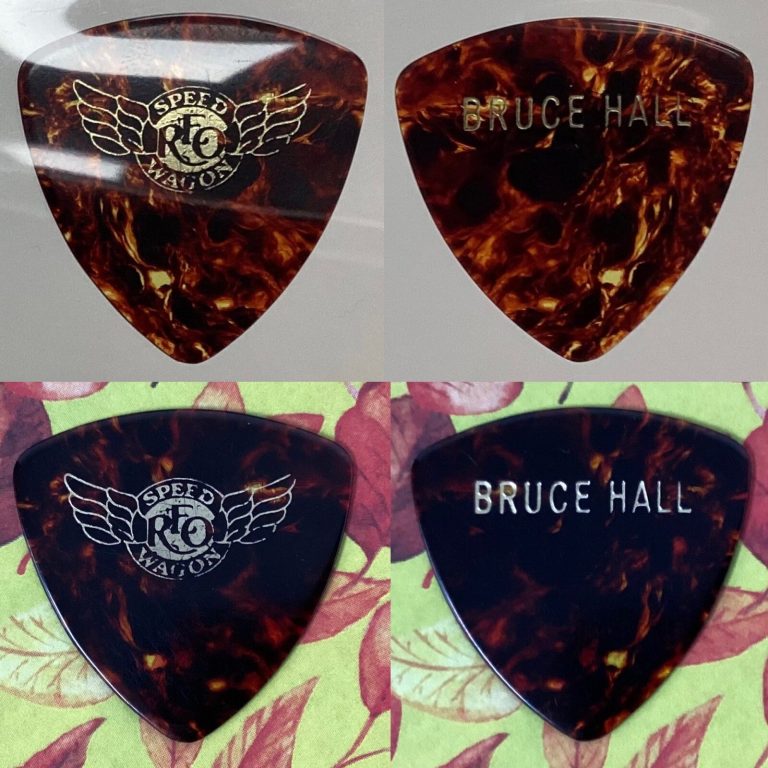 REO Speedwagon Guitar Pick Bass Bruce Hall Custom Sig Model Late 70s Tour RARE