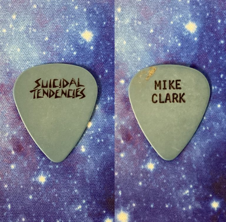 Suicidal Tendencies Guitar Pick Mike Clark Custom Stage Model 1989 Deja Vu Tour