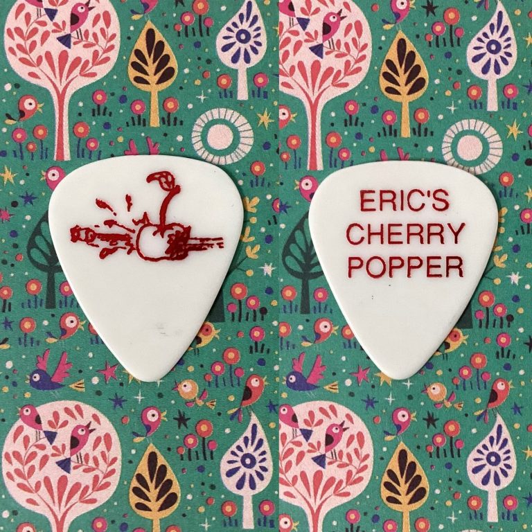 Warrant Guitar Pick Pearl Erik Turner Cherry Popper Stage Model 90-91 Pie Tour