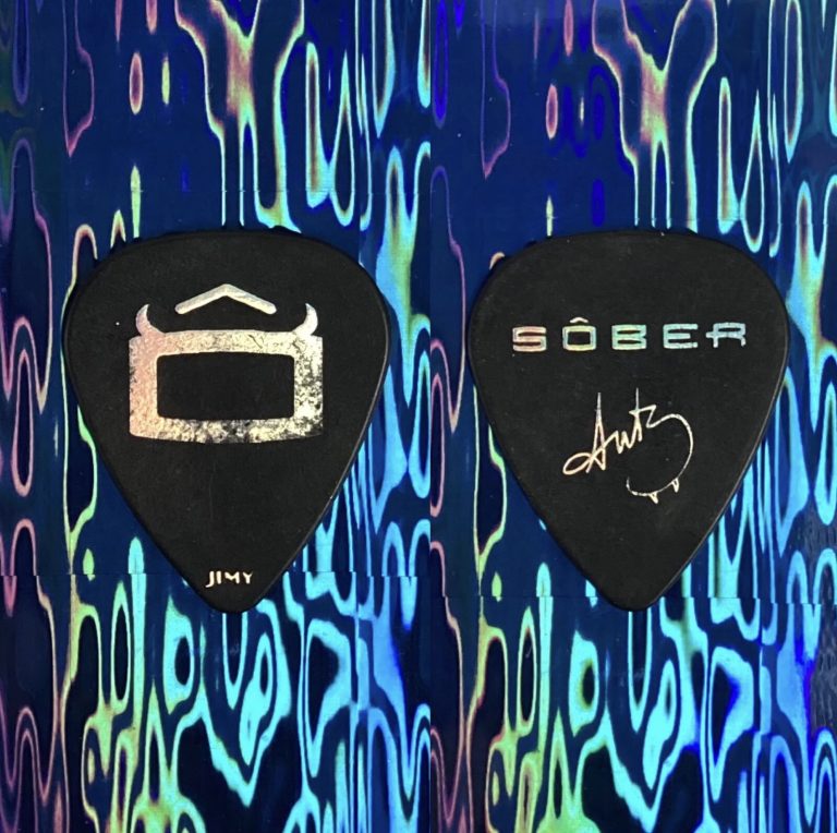 Sober Logo Guitar Pick Alt Rock Spain Antonio Bernardini Signature Model 03 Tour