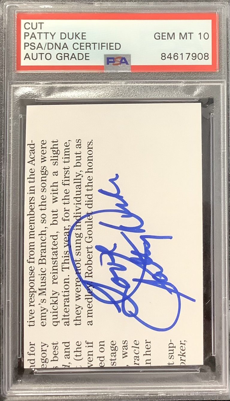 Patty Duke Signed Cut Page The Miracle Worker Emmy Actress PSA/DNA Auto Mt 10