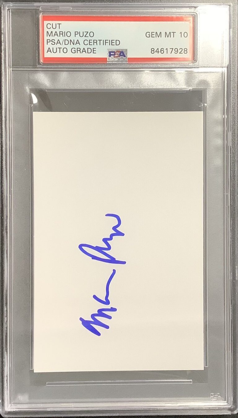 Mario Puzo Signed Cut Page Author The Godfather Superman PSA/DNA Auto Mt 10