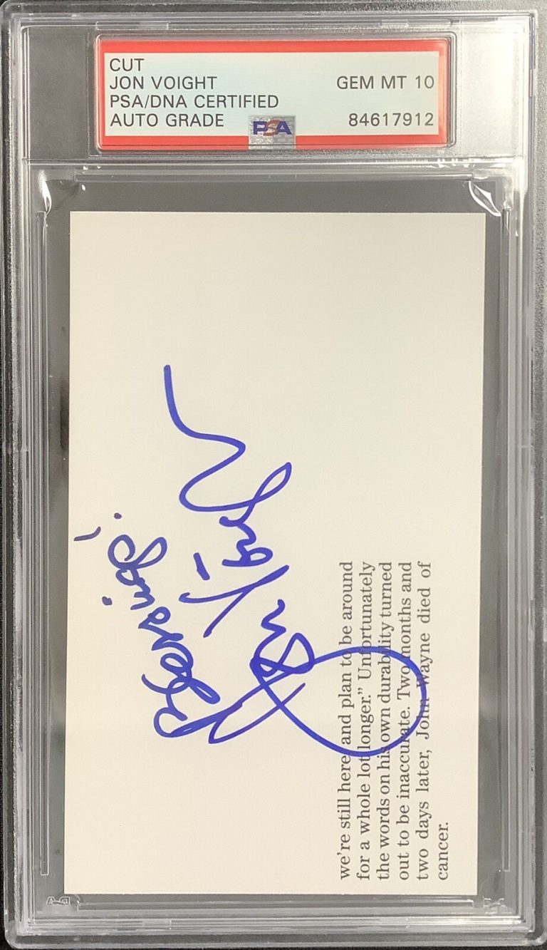 Jon Voight Signed Cut Page Actor Deliverance Ray Donovan PSA/DNA Auto Gem Mt 10