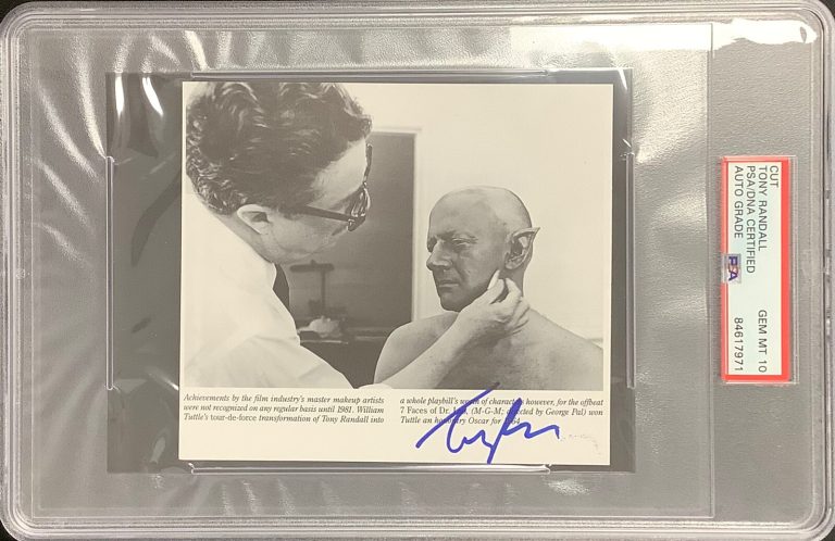 Tony Randall Signed Cut Page The Odd Couple Actor 7 Faces PSA/DNA Auto Gem Mt 10