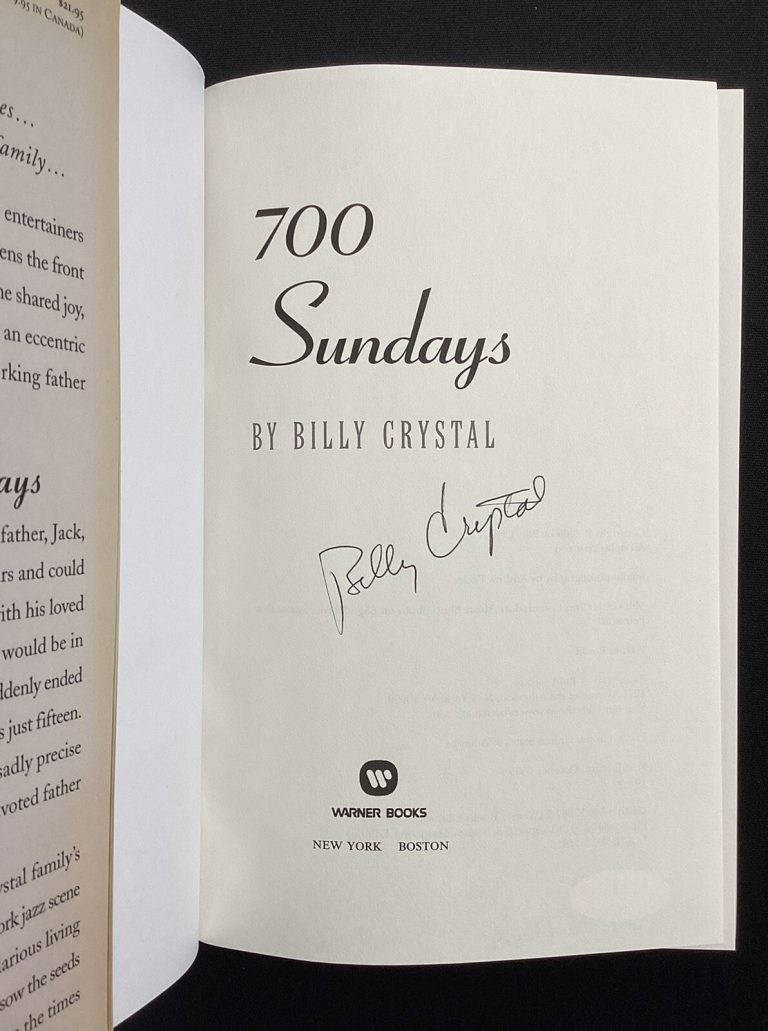 Billy Crystal Signed Book 700 Sundays HCB SNL Actor City Slickers Autograph JSA