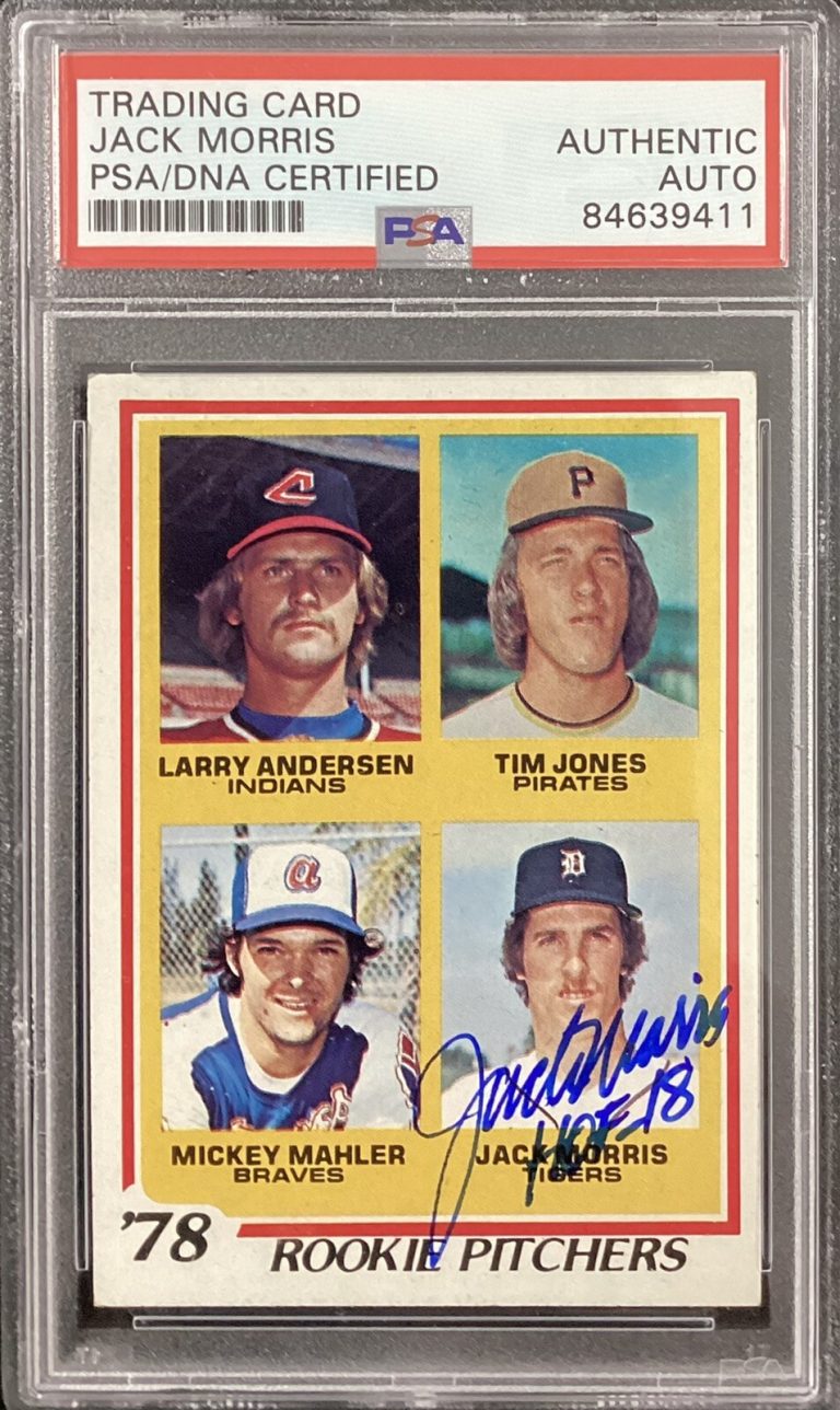 Jack Morris Signed 1978 Topps #703 Rookie Card Autograph HOF 2018 Inscr PSA/DNA