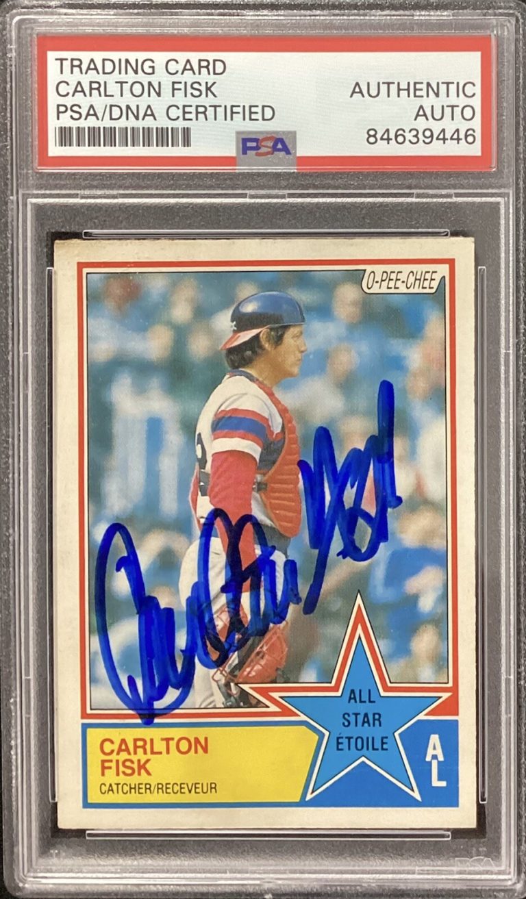 Carlton Fisk Signed 1983 O-Pee-Chee #393 Card Chicago White Sox HOF Auto PSA/DNA