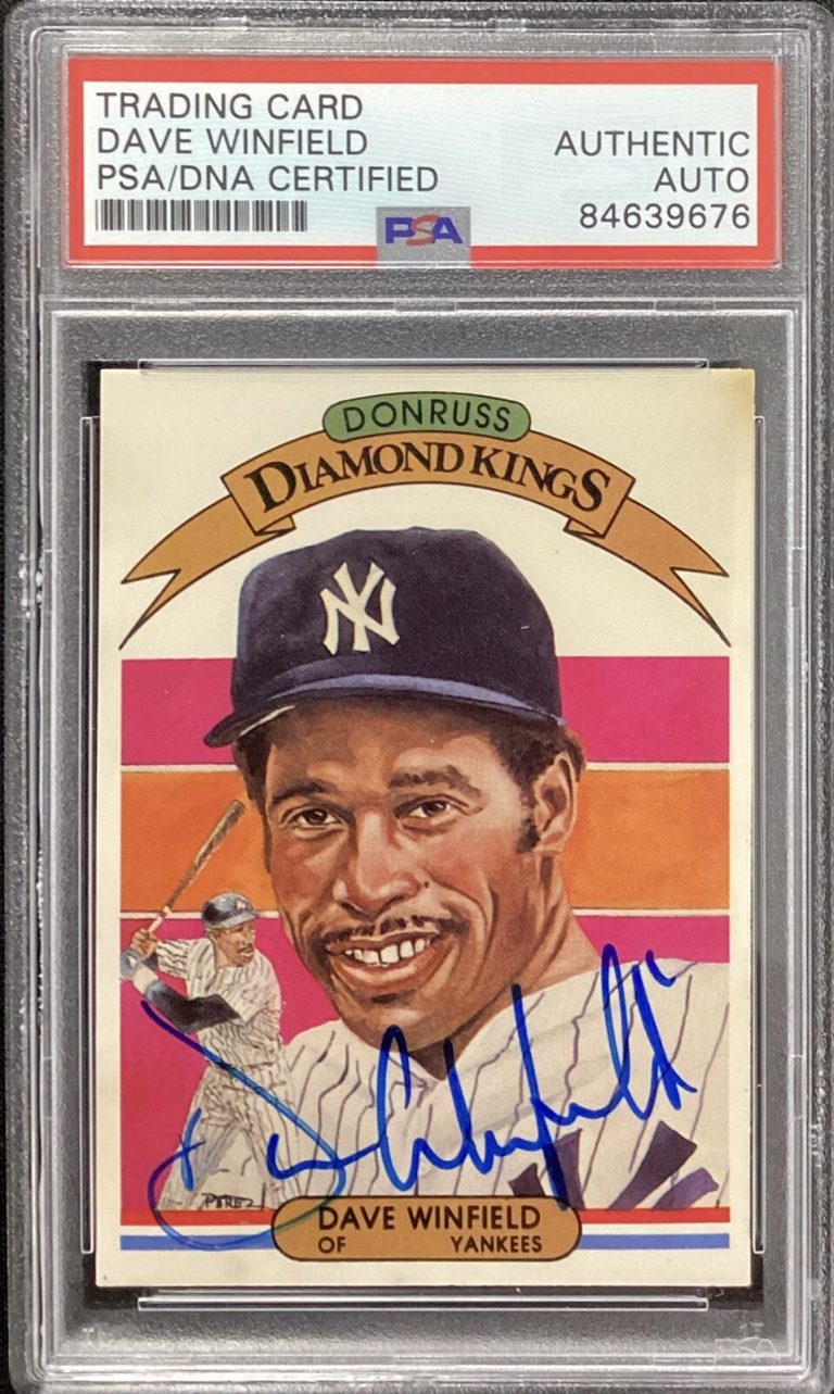 Dave Winfield Signed 1982 Donruss Diamond Kings #18 Card NYY HOF Auto PSA/DNA