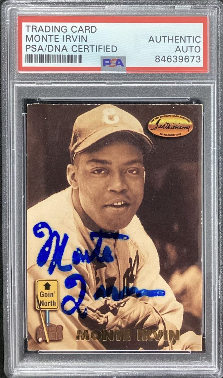 Monte Irvin Signed 1993 Ted Williams Co #146 Card Eagles HOF Autograph PSA/DNA