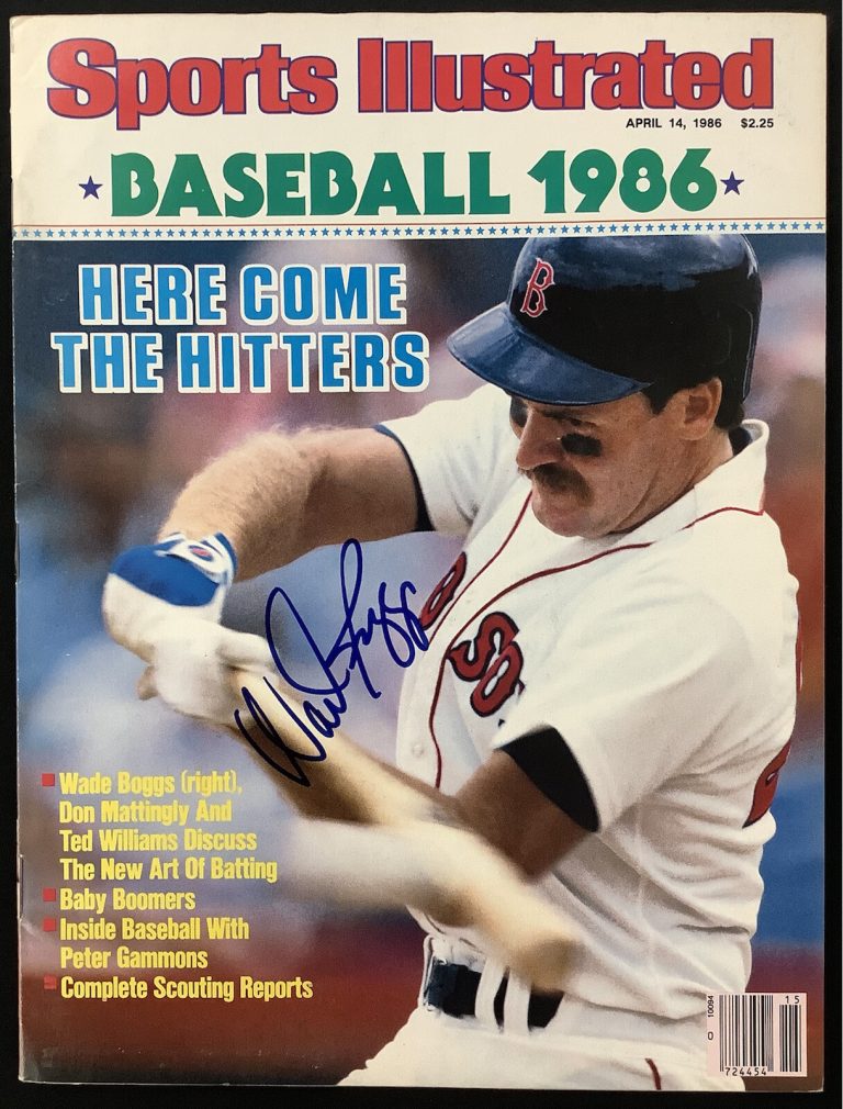 Wade Boggs Signed Sports Illustrated 4/14/86 Baseball Red Sox HOF Autograph JSA