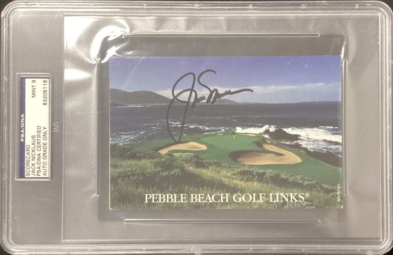 Jack Nicklaus Signed Scorecard Golf 1959 US Amateur Winner PSA/DNA Auto Mint 9