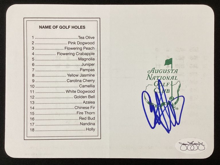 Craig Stadler Signed Scorecard Golf Augusta National Masters PGA Autograph JSA