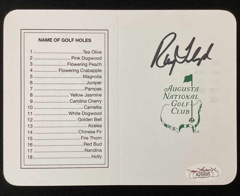Ray Floyd Signed Scorecard Golf Augusta National Masters PGA Tour Autograph JSA