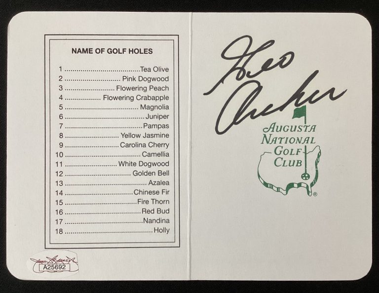 George Archer Signed Scorecard Golf Augusta National Masters PGA Autograph JSA