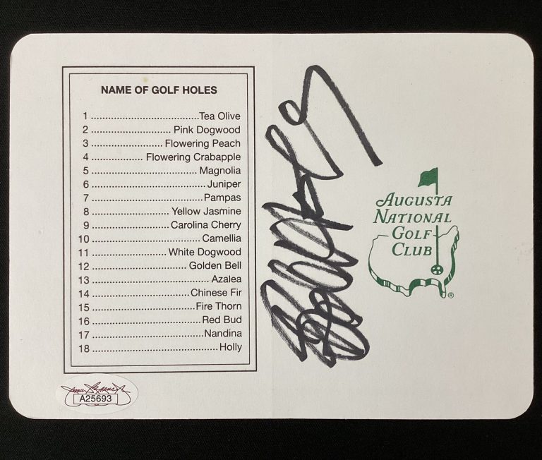 Bob Hope Signed Scorecard Actor Golf Augusta National Masters USO Autograph JSA