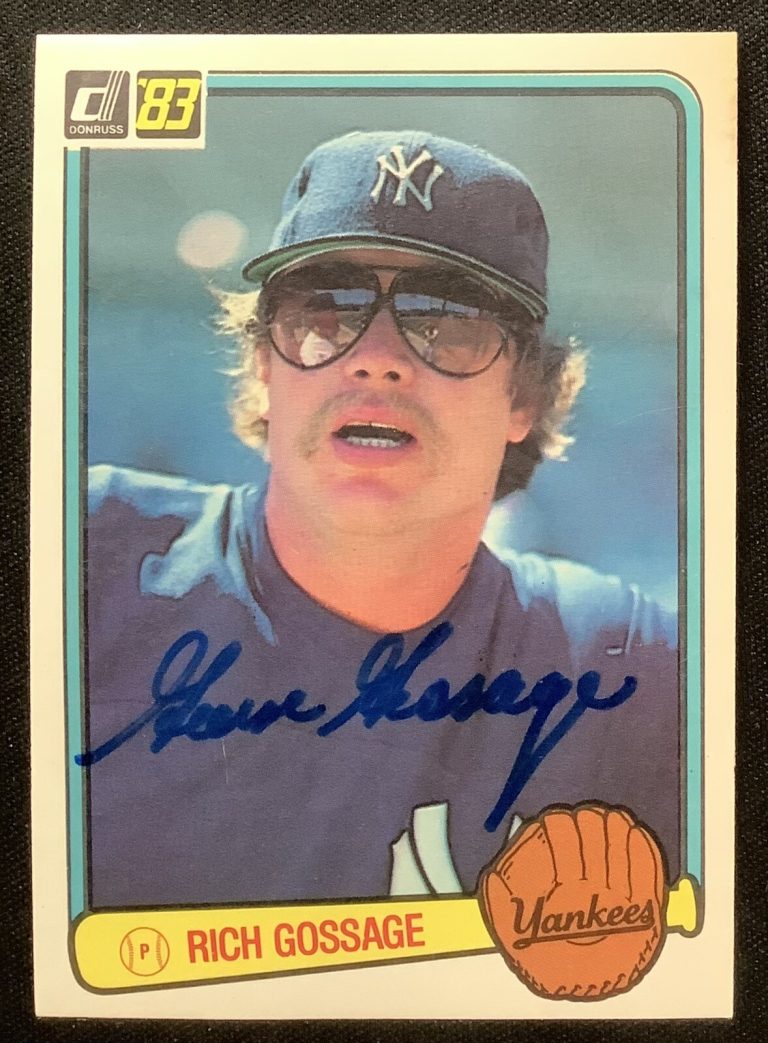 Goose Gossage Signed 1982 Donruss #157 Baseball Card NY Yankees Autograph TPG