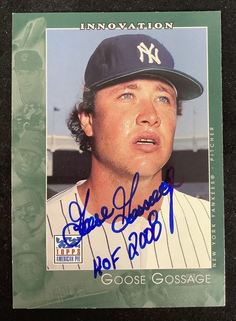 Goose Gossage Signed 2002 Topps #24 Baseball Card Padres NY Yankees Auto TPG
